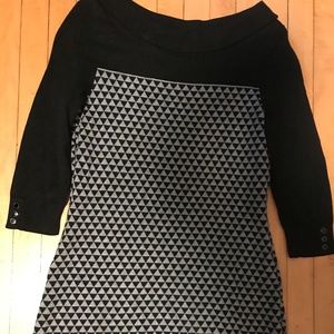 Warm Grey & Black Sweater Dress